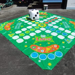 Our Ludo Giant Favourite game set up indoors for a Wedding.