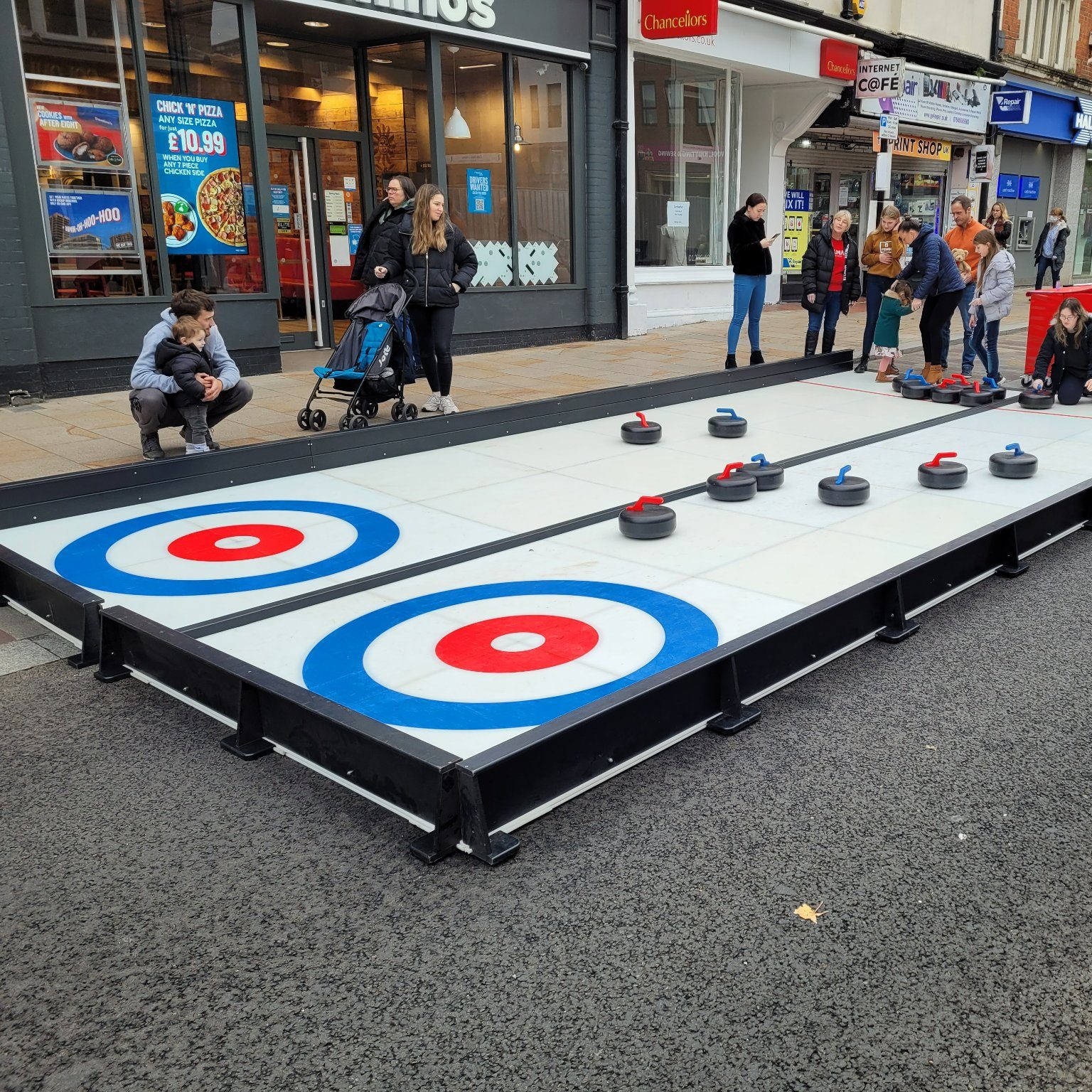 Our Big Impact Curling lane hired by the local Council in order to for members of the public to have a go for free.