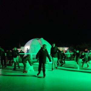 Ice Skating Fun with Lights