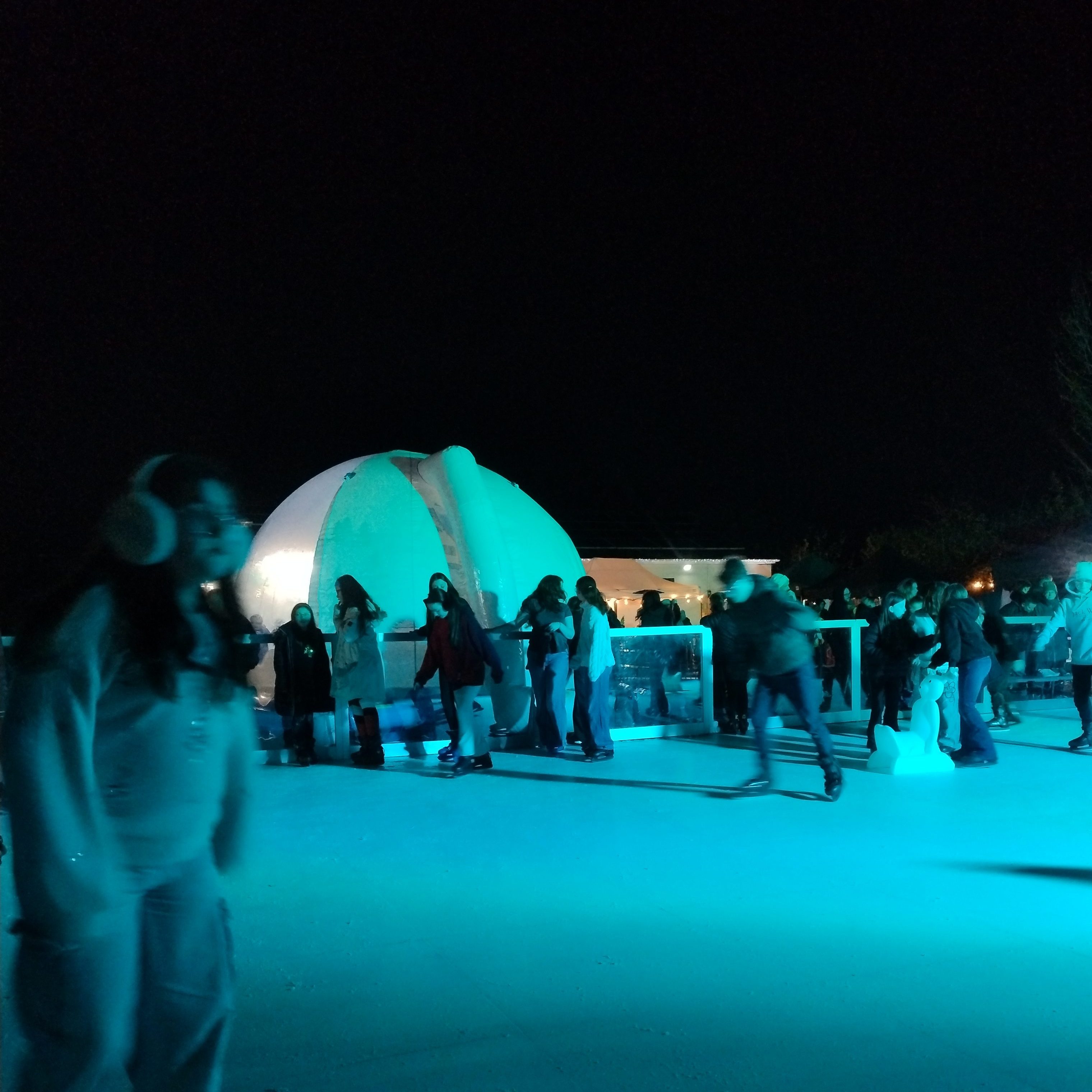 Ice Skating Fun with Lights