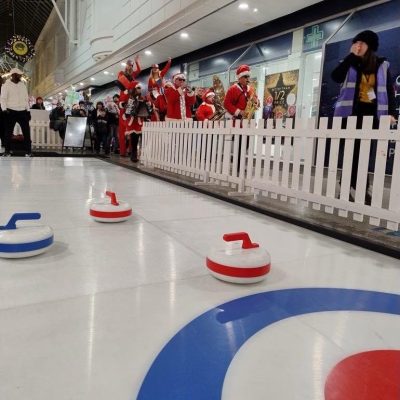 Christmas Curling Indoors