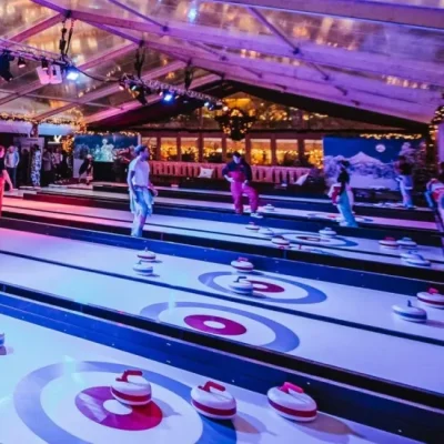 Christmas Curling Indoors