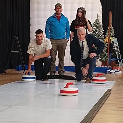 Christmas Curling Indoors