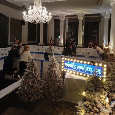 Christmas Winter Wonderland Ice Skating with Barrier Branding