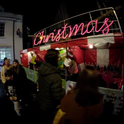 Christmas Sign above our Festive Side Stalls
