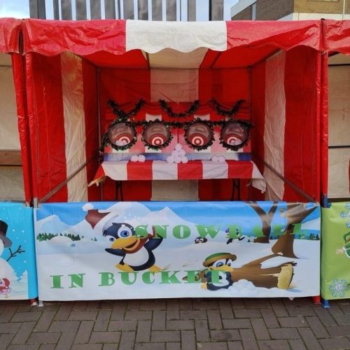 Snowball in Bucket Festive Side Stall for hire
