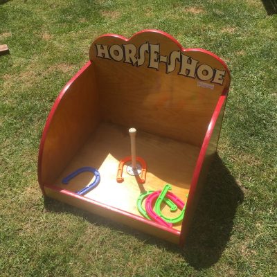 Horseshoe Toss Our Horseshoe Toss game on its own, set up ready for a Village Fete.